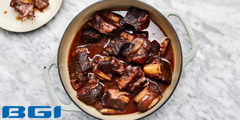 slow cooked short ribs red wine