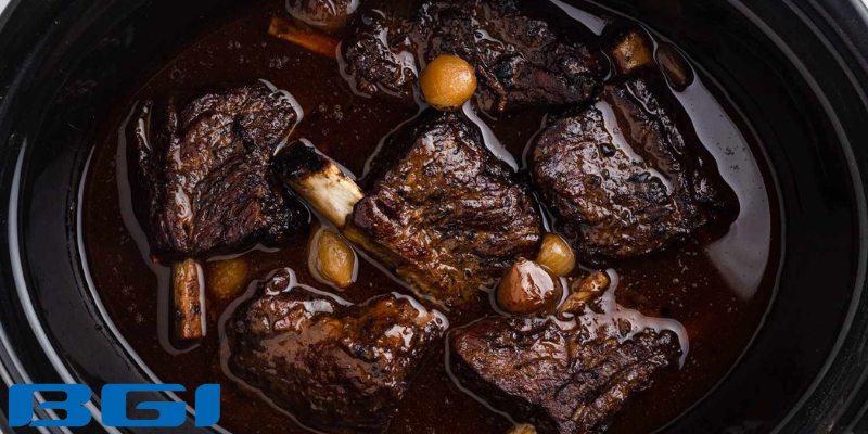 slow cooked short ribs red wine